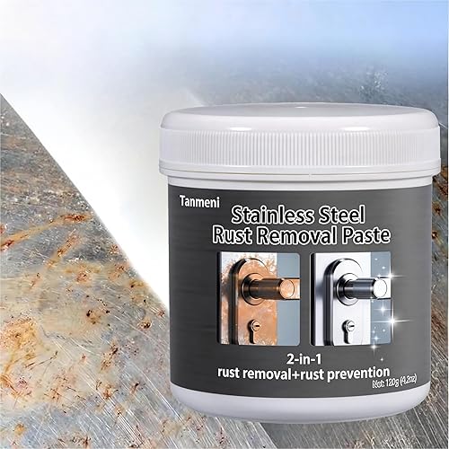 Stainless Steel Rust Stain Remover & Cleaner, Rust Spot Stain Remover for Stainless Steel Appliances and Furniture - Ideal for Grill, Fridge, Knife or