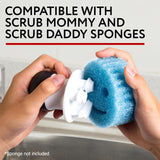 Impresa Dish Mommy Wand Palm Holder - Compatible with Scrub Mommy & Scrub Daddy Sponges - Refillable Silicone Pads - Ergonomic Grip for Handheld