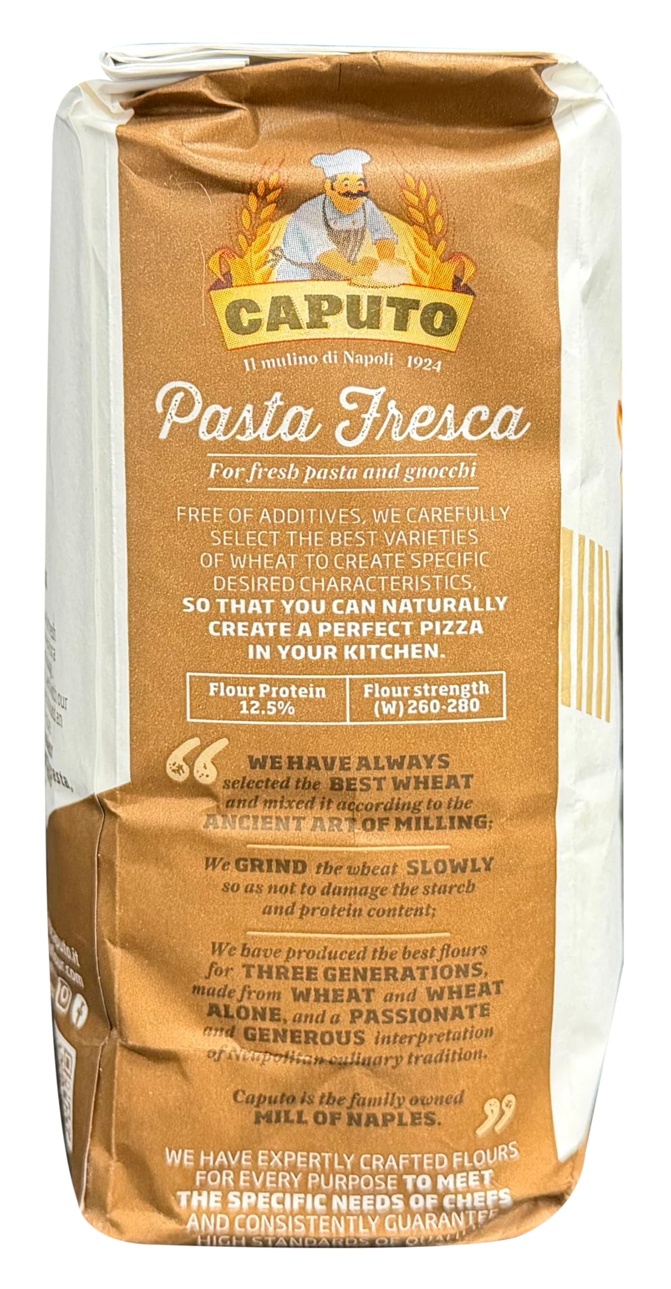 00 Antimo Caputo Pasta & Gnocchi Flour 2.2 Lb Bag- Italian Double Zero Grain Type - Extracted Wheat Blend - All Natural for Pasta Fresca Dough (2.2LB