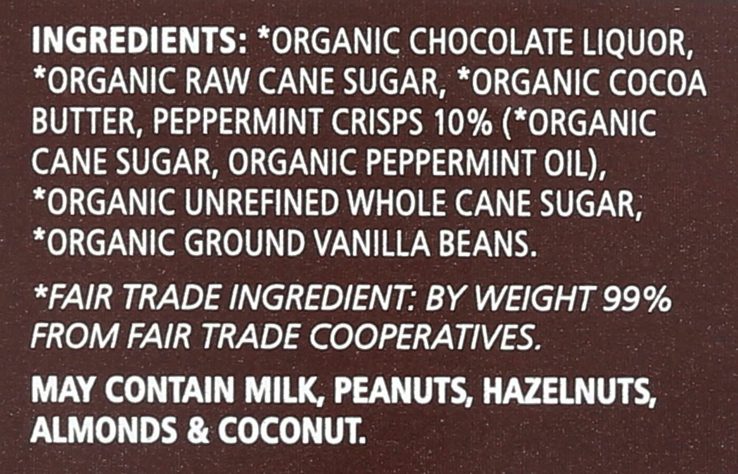 Equal Exchange Organic Dark Chocolate Mint Crunch 80g, 2.8 oz