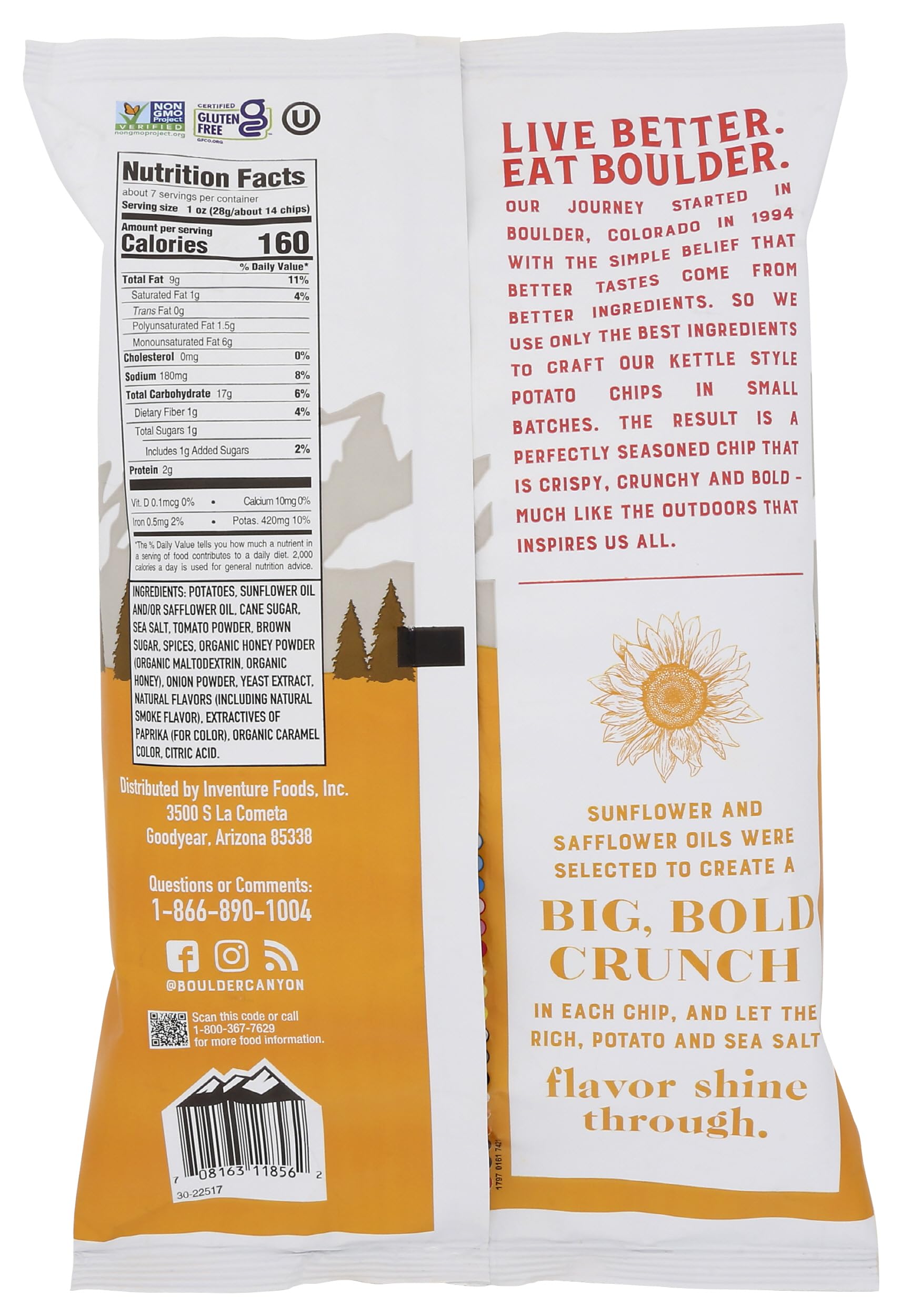 Boulder Canyon Chip Cut, Honey BBQ, 6.5 oz