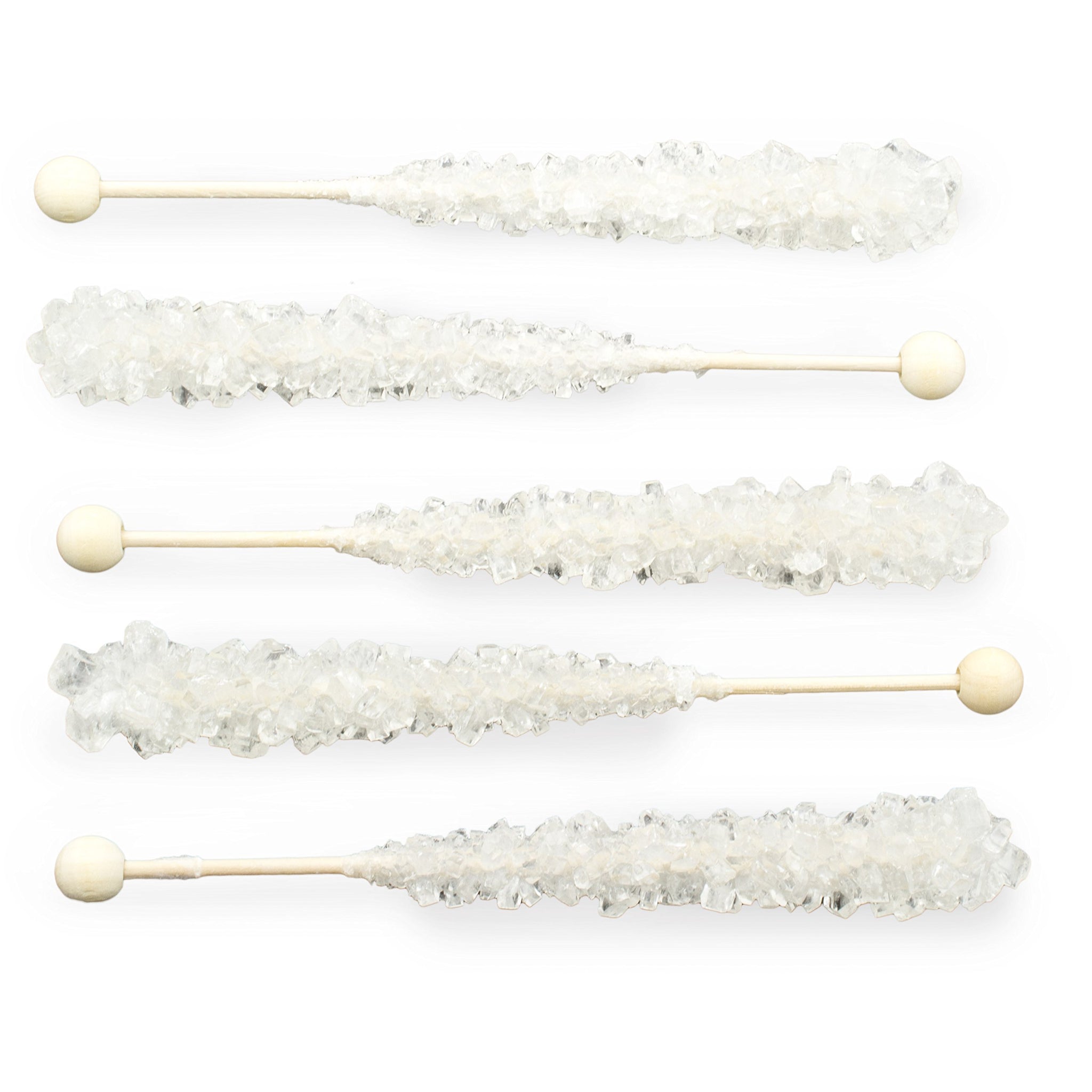 Boone's Mill | Rock Crystal Candy Sticks | Clear/White Original | 36 Sticks
