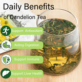 Dandelion Loose Leaf Root Tea 4.4 Ounce(125g), Diente de Leon Natural Herbal Tea for Kidney & Liver, Aid in Digestion, Raw, Caffeine-Free