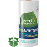 Seventh Generation 100% Recycled Paper Kitchen Towel Rolls, 2-Ply, 11 x 5.4, 156 Sheets/Roll, 24 Rolls/Carton