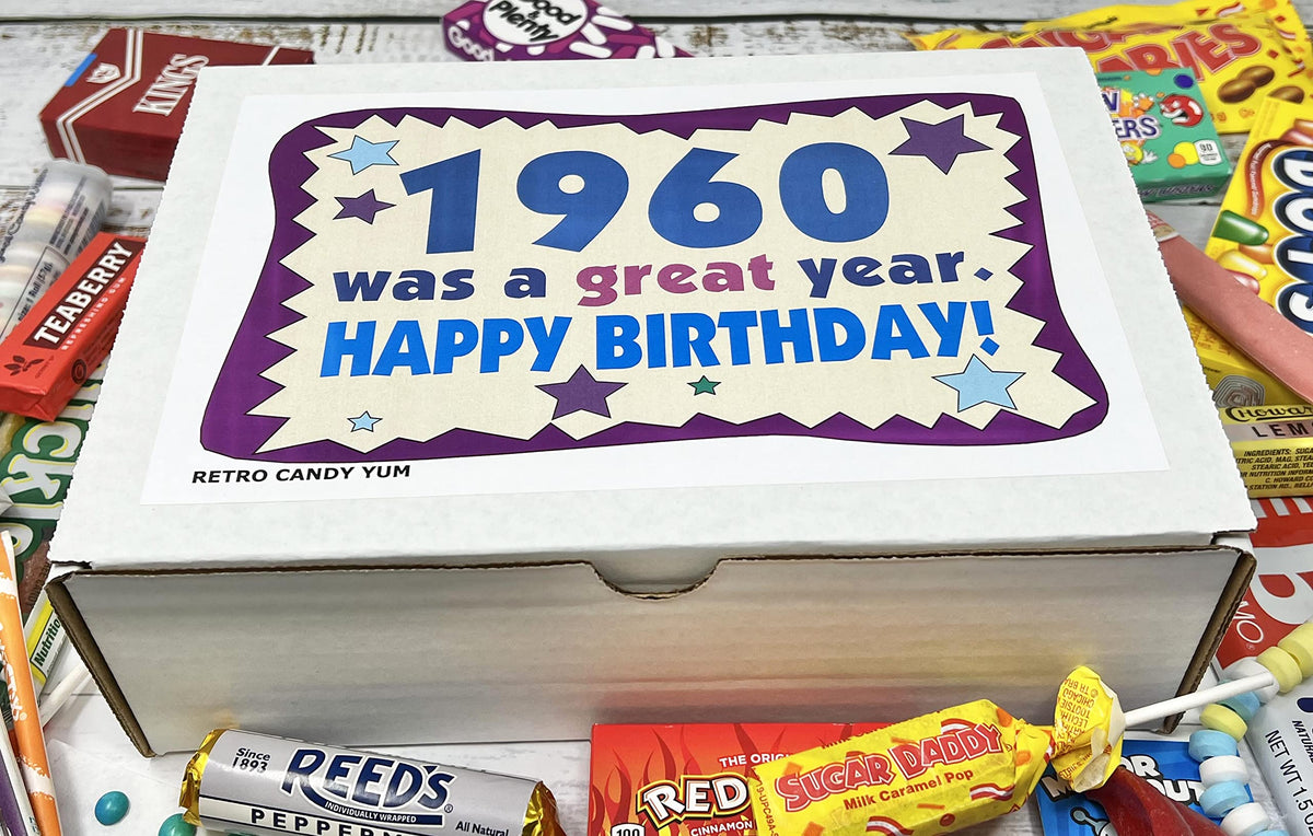 1960 Retro Candy Gift Box, 66th Birthday Gift for Men & Women