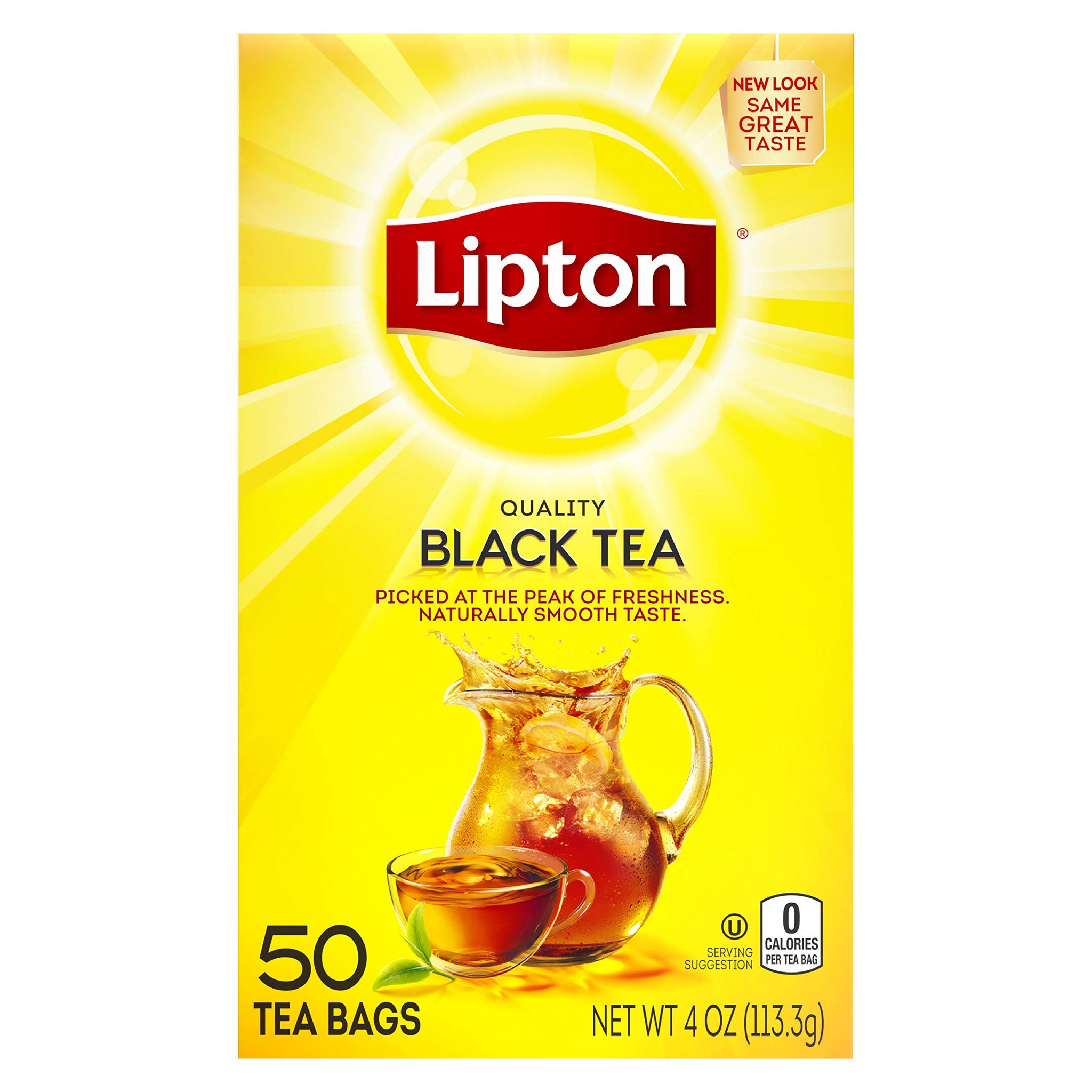 Lipton Tea Bags For A Naturally Smooth Taste Black Tea Can Help Support a Healthy Heart 4 oz 50 Count