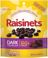 Dark Chocolate Raisinets, Ferrero Valentine's Day Candy Stand Up Reclosable Bag, 8 Ounce