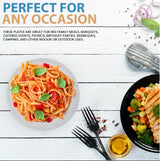 Fonteme 6-Inch Disposable Paper Plates - 1000 Count | White & Uncoated Microwavable Bulk Paper Plates | Perfect for Everyday Meals, Parties