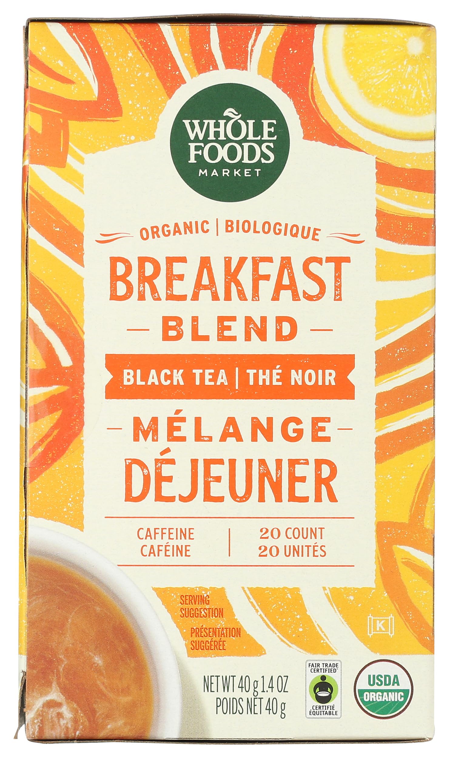 Whole Foods Market, Tea Black Breakfast Blend Organic, 20 Count