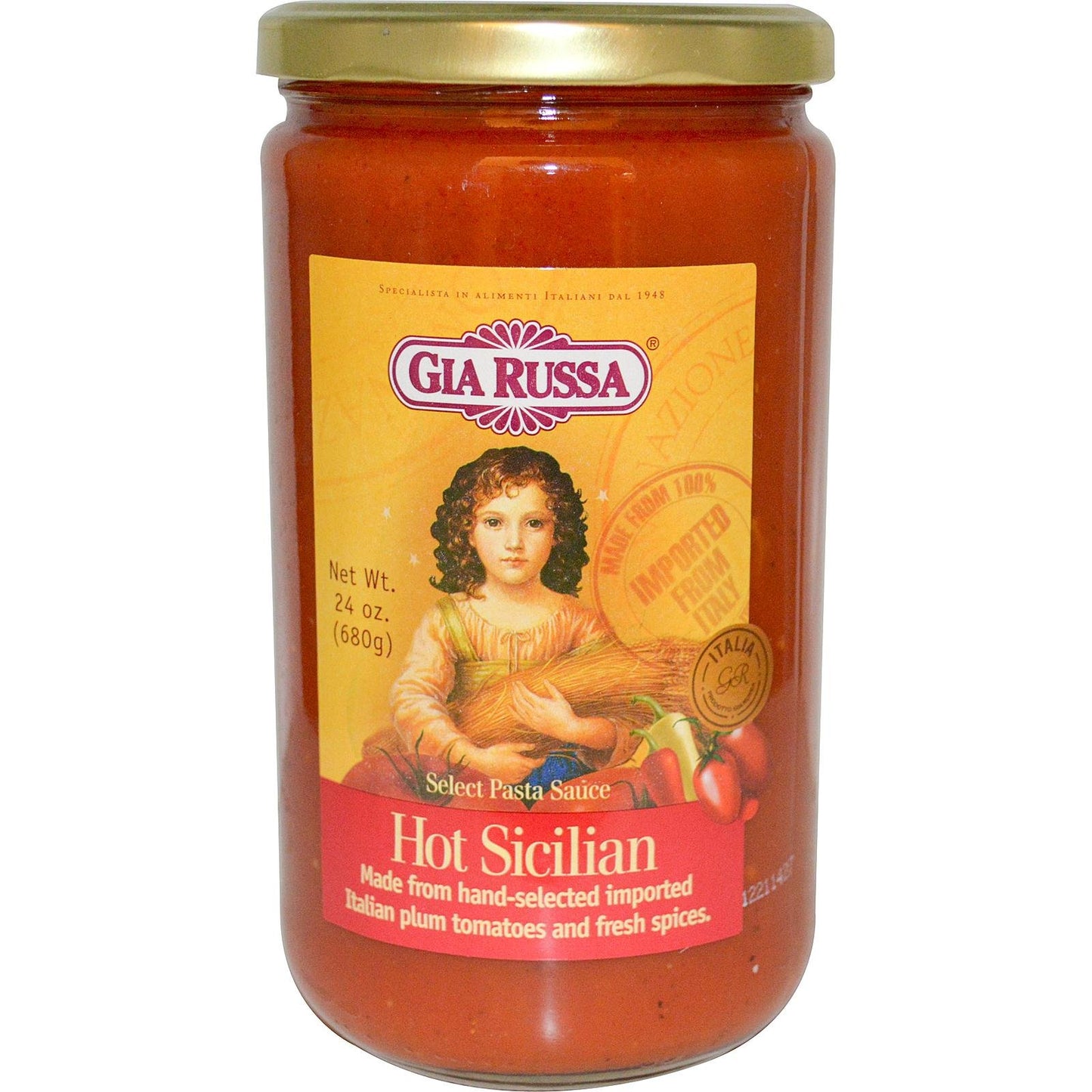 Gia Russa Hot Sicilian Pasta Sauce, 24 oz