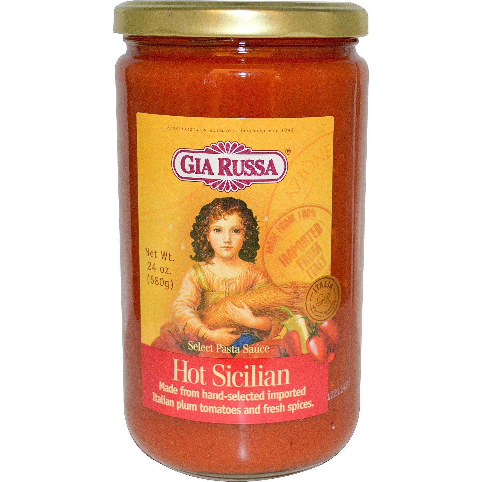 Gia Russa Hot Sicilian Pasta Sauce, 24 oz