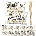 FireStix Case Pack 12 Pounds Bulk Campfire Marshmallows with (100) Roasting Sticks - (12) One Pound Bags of Large Campfire Marshmallows with 12"