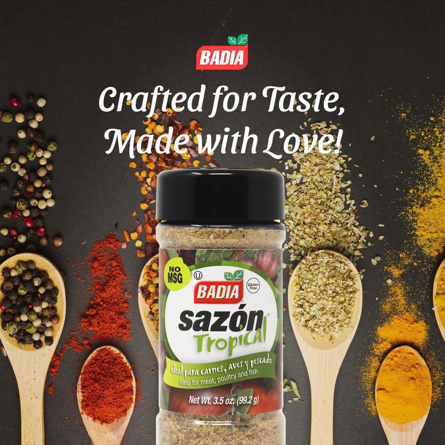 Badia Sazon Tropical, 3.5 oz - All Purpose Seasoning Blend for Flavorful Latin Dishes