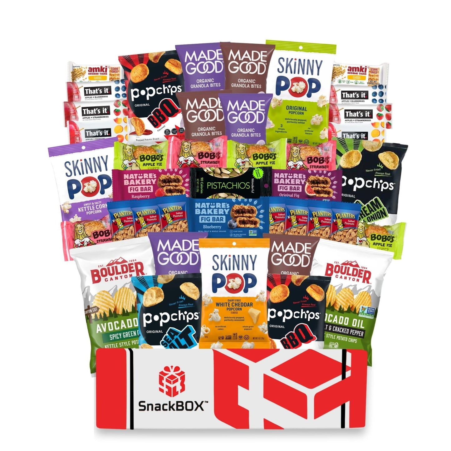 Vegan Snack Box Assortment Care Pacakge Variety Pack (40 Count) | Fathers Day, Holiday, Teachers, Back to School, Date Night, College, Gift Baskets