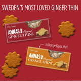 Annas Thins - Ginger Pepparkakor - 5.25 Ounce (Pack of 12) non GMO + Vegan