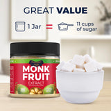 Monk Fruit Sweetener No Erythritol (25X Sweeter Than Sugar) Zero Calories, Zero Glycemic, Non-GMO, No Fillers - Monk Fruit Extract (7% Mogroside V) by