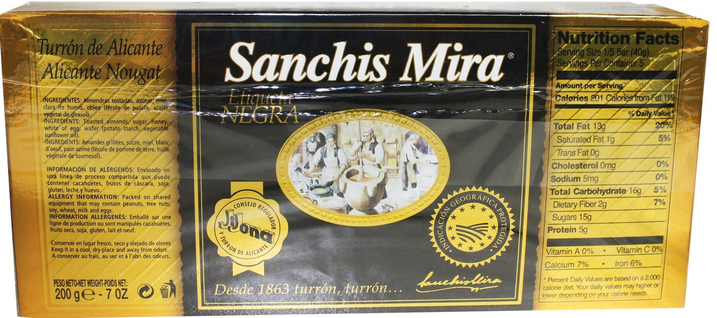 Sanchis Mira Turron de Alicante 7 oz Pack of 3