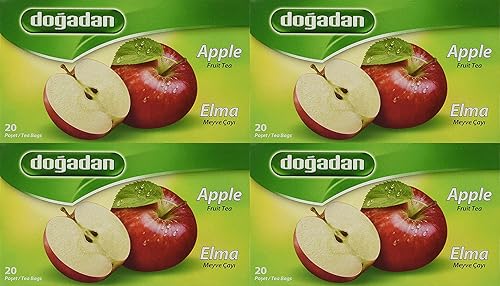 dogadan Apple Fruit Tea 20 Tea Bags Pack of 4