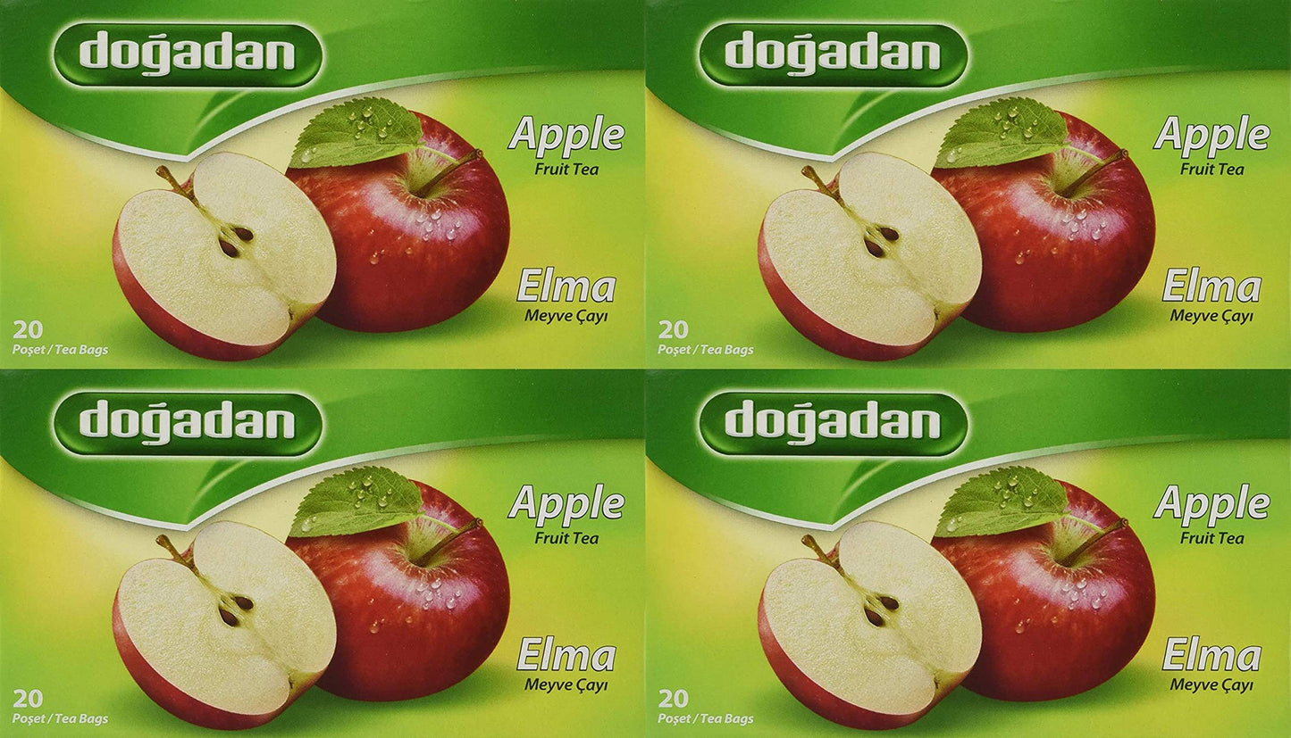 dogadan Apple Fruit Tea 20 Tea Bags Pack of 4