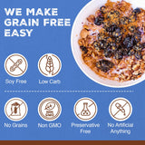 Paleonola Cinnamon Blueberry Grain Free Granola, 10 Oz Resealable Bag (Pack of 1) - Grainless Paleo Granola Blended w/Dried Coconut & Blueberries