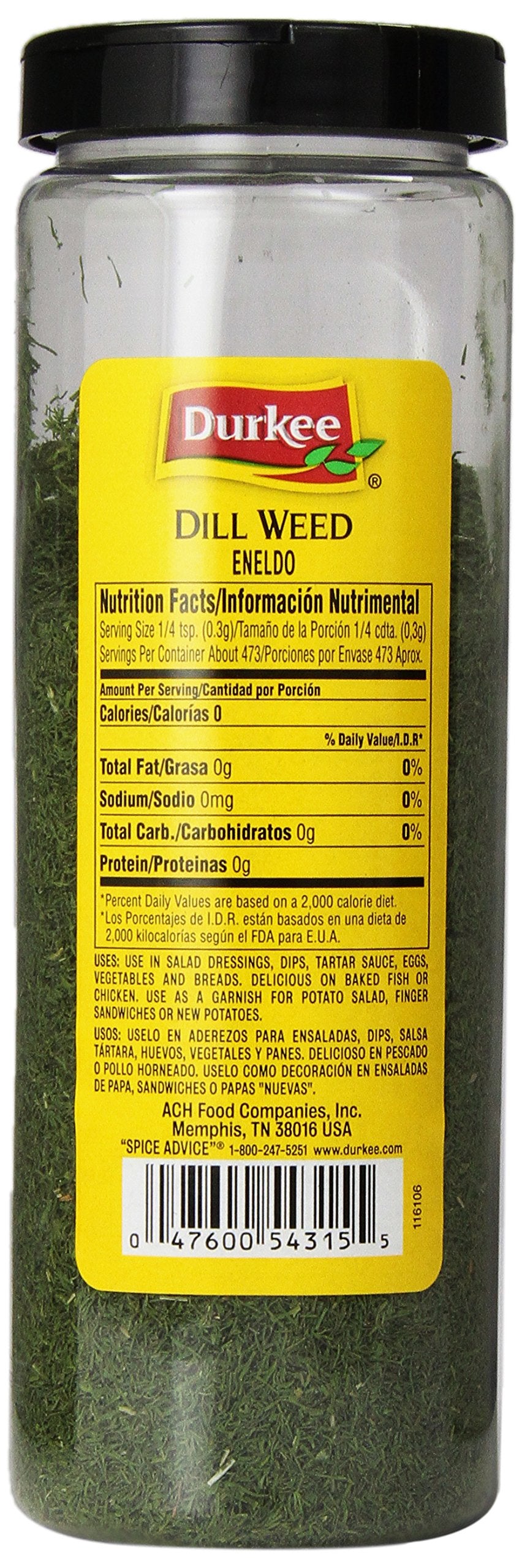 Durkee Dill Weed, 5-Ounce Containers (Pack of 2)
