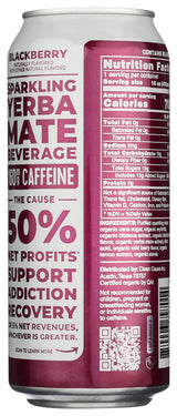 Clean Cause, Yerba Mate Blackberry Organic, 16 Fl Oz
