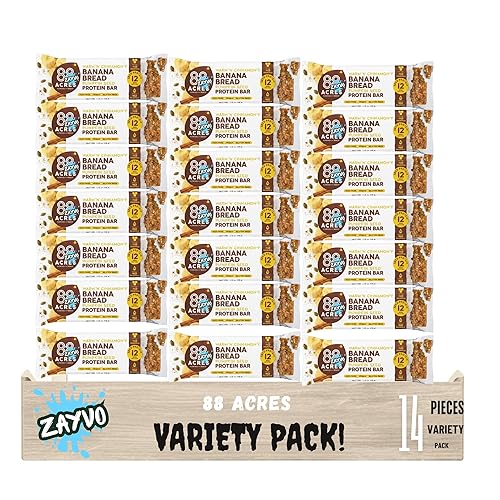?? ??crees Protein Bars - Banana Bread Flavor with Pumpkin Seeds, 14 Count, Healthy Snack, High Protein