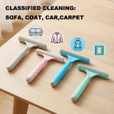 Kvzqyre 4-Pack Pet Hair Remover for Couch & Car, Double-Sided Silicone Lint Scraper Set, Color-Coded Reusable Fur Remover Tool for Furniture, Carpet