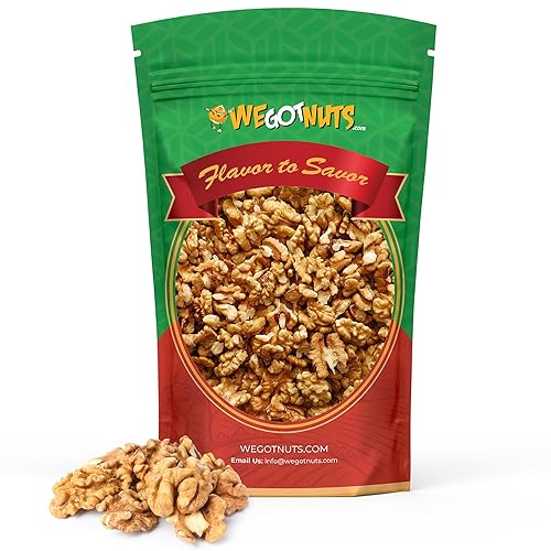California Raw Walnuts- 4 Pounds, Resealable Package-Fresh, No Shell, Unsalted-All Natural Dry Halves and Chopped Pieces-For Snacking, Kids, Baking