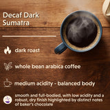 Coffee Bean Direct Bold Decaf Coffee Variety Bundle - Espresso & Sumatra, Whole Bean, Dark Roast, 1 Pound Bags (Pack of 2)