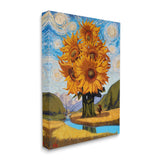 Stupell Industries Giant Sunflower Stalk Country Side Landscape Spiral Sky Canvas Wall Art, Design by Thomas Fluharty