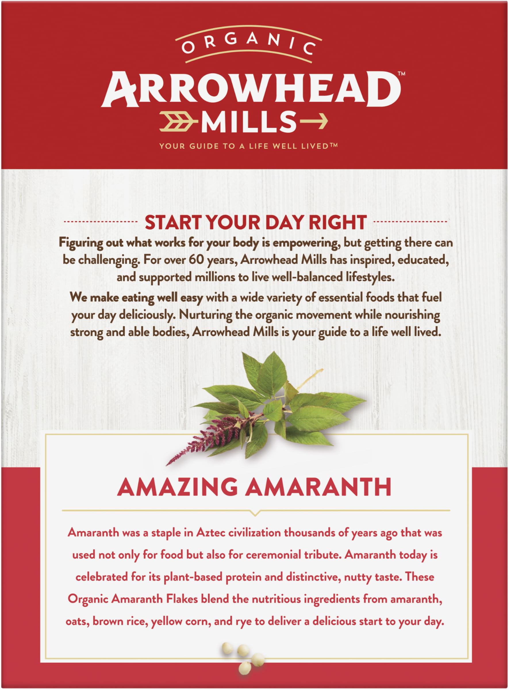 Arrowhead Mills Organic Cereal, Amaranth Flakes, 12 oz.