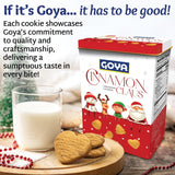 Goya Christmas Cookie Gift Collection, Festive Cinnamon Claus Christmas Cookies in Tin, Fun Shapes incl Heart & Tree, Holiday Treats for Family, 9.8oz