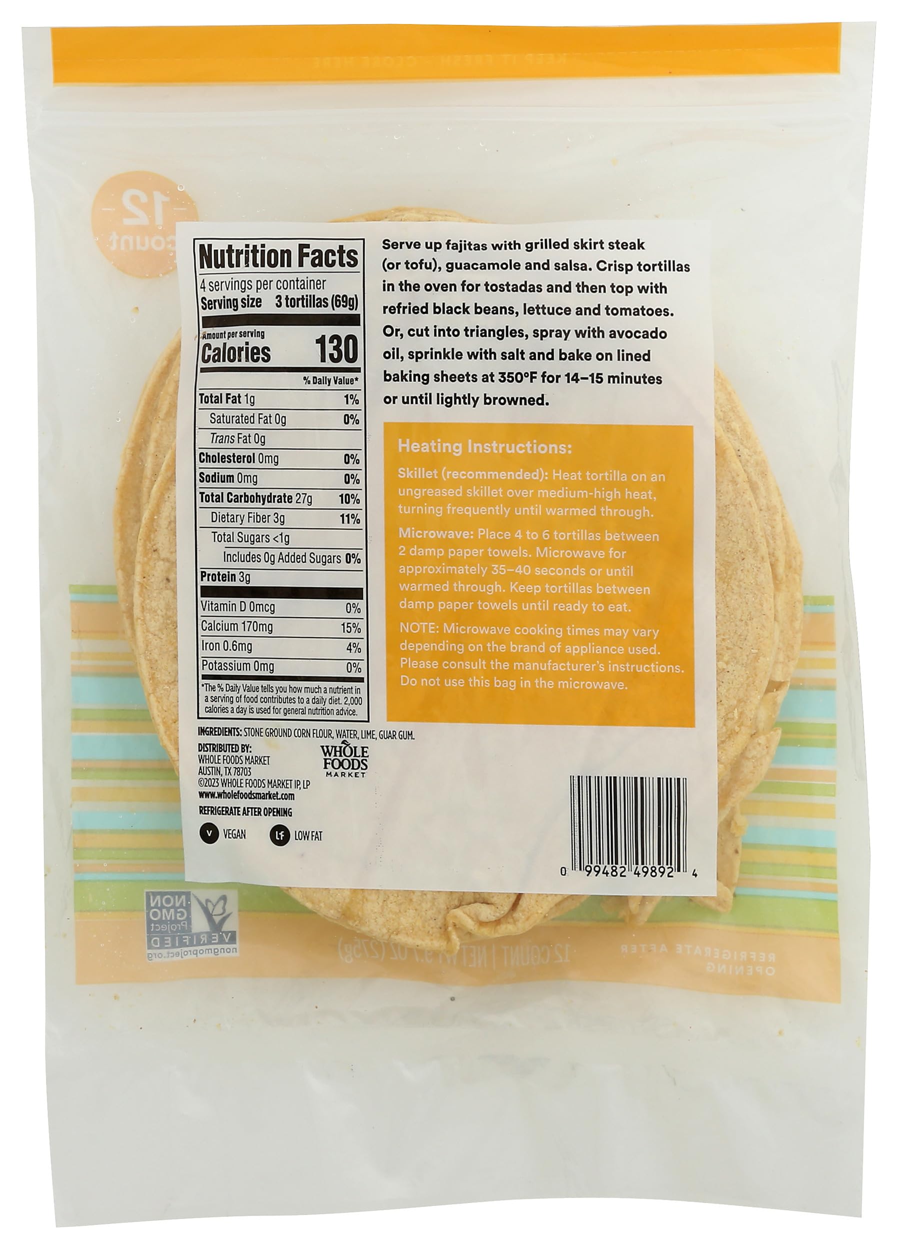 365 By Whole Foods Market, Stone Ground Corn Tortillas, 9.7 Ounce, 12 Count