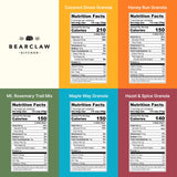 Bearclaw Kitchen Granola & Trail Mix Sampler 5-Pack - Full-Size 8oz Bags of Honey Run, Maple Way, Hazel & Spice, Coconut Grove & Mt. Rosemary