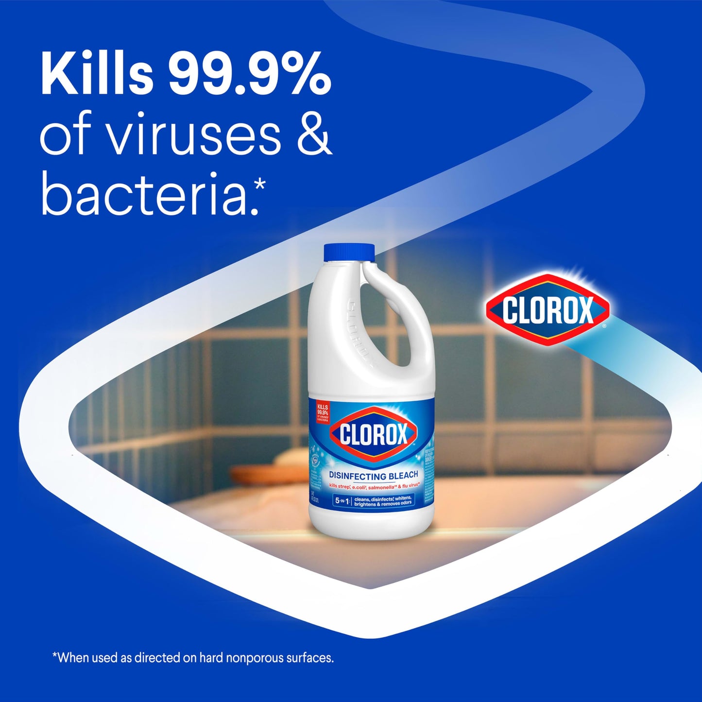 Clorox Disinfecting Bleach, 43 Fluid Ounces (Package May Vary)