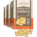 Absolutely Gluten Free Cracked Pepper Crackers, 4.4 Ounce (3-Pack)