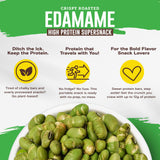 Biena Crispy Roasted Edamame Beans Snack - High Protein Low Carb Snack for Adults & Kids, 12g Protein per Serving - Made w/Avocado Oil - Vegan