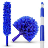 Ceiling Fan Duster Cobweb Duster, Extendable Reach 20 feet, | 3-Stage Aluminum Telescoping Pole | Extends for High Ceiling Duster | Long Handle Plus 2