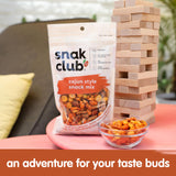 Snak Club Cajun Style Snack Mix with Hot and Spicy Peanuts, Butter Toffee Peanuts, Toasted Corn, Cajun and Honey Sesame Sticks, and Almonds, Kosher