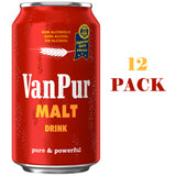 Van Pur Malt Drink, Pure Malta (0.0% Alchol) 11.2 oz 12 Pack