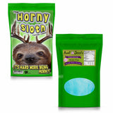Horny Sloth Blue Cotton Candy, Gourmet Novelty Candy for Adults, Gluten-Free Fun Candy Gift Basket Filler Item for Women and Men, Unique Candy Gag