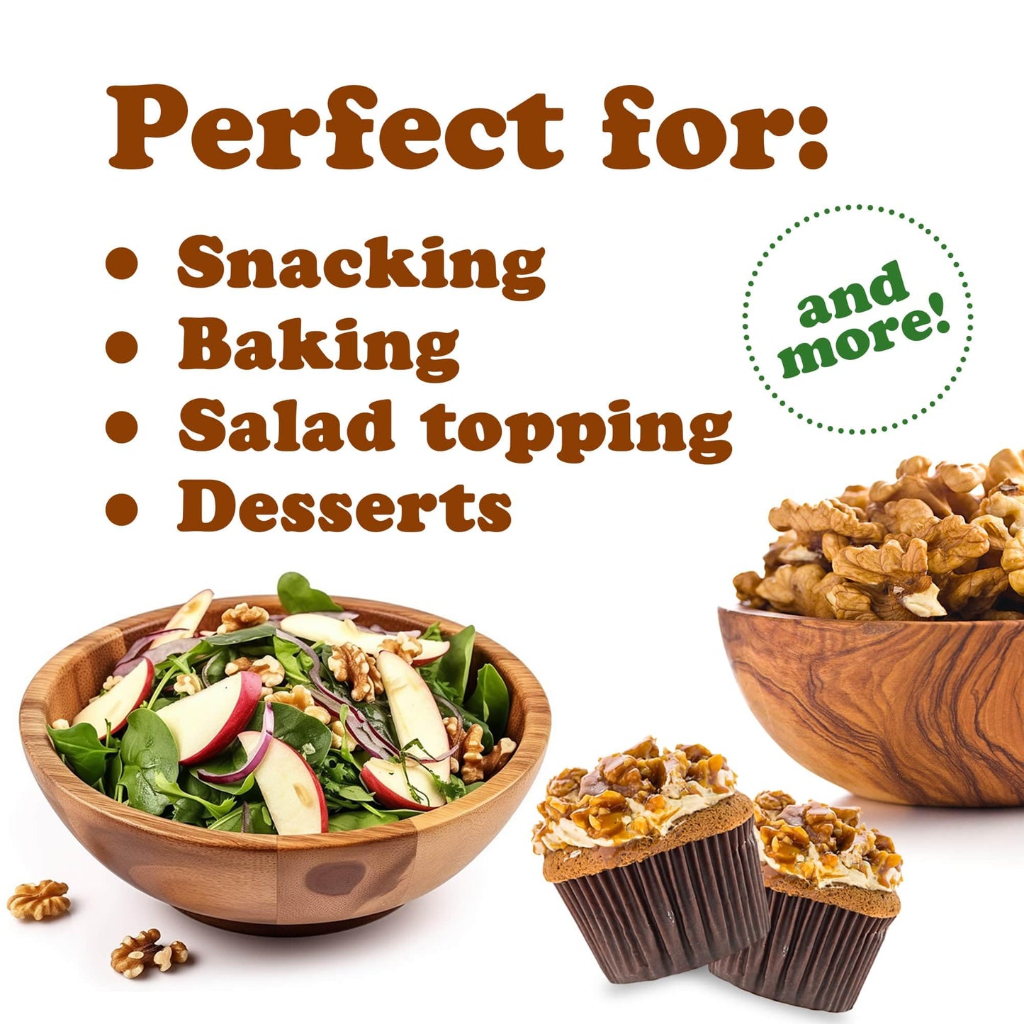 Organic California Walnuts Halves & Pieces, 5 Pounds - Non-GMO, Raw, Unsalted, Shelled, Vegan, Kosher, Sirtfood, Bulk Snack. High in Omega-3 Fatty