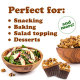 Organic California Walnuts Halves & Pieces, 5 Pounds - Non-GMO, Raw, Unsalted, Shelled, Vegan, Kosher, Sirtfood, Bulk Snack. High in Omega-3 Fatty