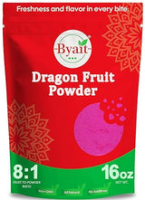 Byait Freeze Dried Dragon Fruit Powder 16 Oz, Fine Pitaya Powder for Food Coloring, Baking, Smoothies, Drinks, Ice Cream, Cocktails, Vegan, Non-GMO