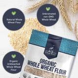 Great River Organic Milling Organic Whole Wheat Flour | Unbleached & Unbromated | High Protein & Fiber | Non-GMO, Kosher | Perfect for Sourdough