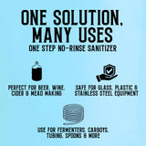 Craft A Brew - One Step No Rinse Cleanser - For Cleaning At Home Brewing Equipment - Non-Foaming Cleanser - Safe & Easy to Use - Home Brewing Supplies