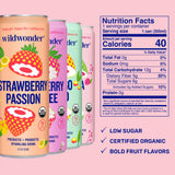 wildwonder Sparkling Probiotic Drink 12pk, For Gut Health & Immune Support, Classic Variety Pack, 5g Prebiotic Fiber, Live Probiotics, Organic, Vegan
