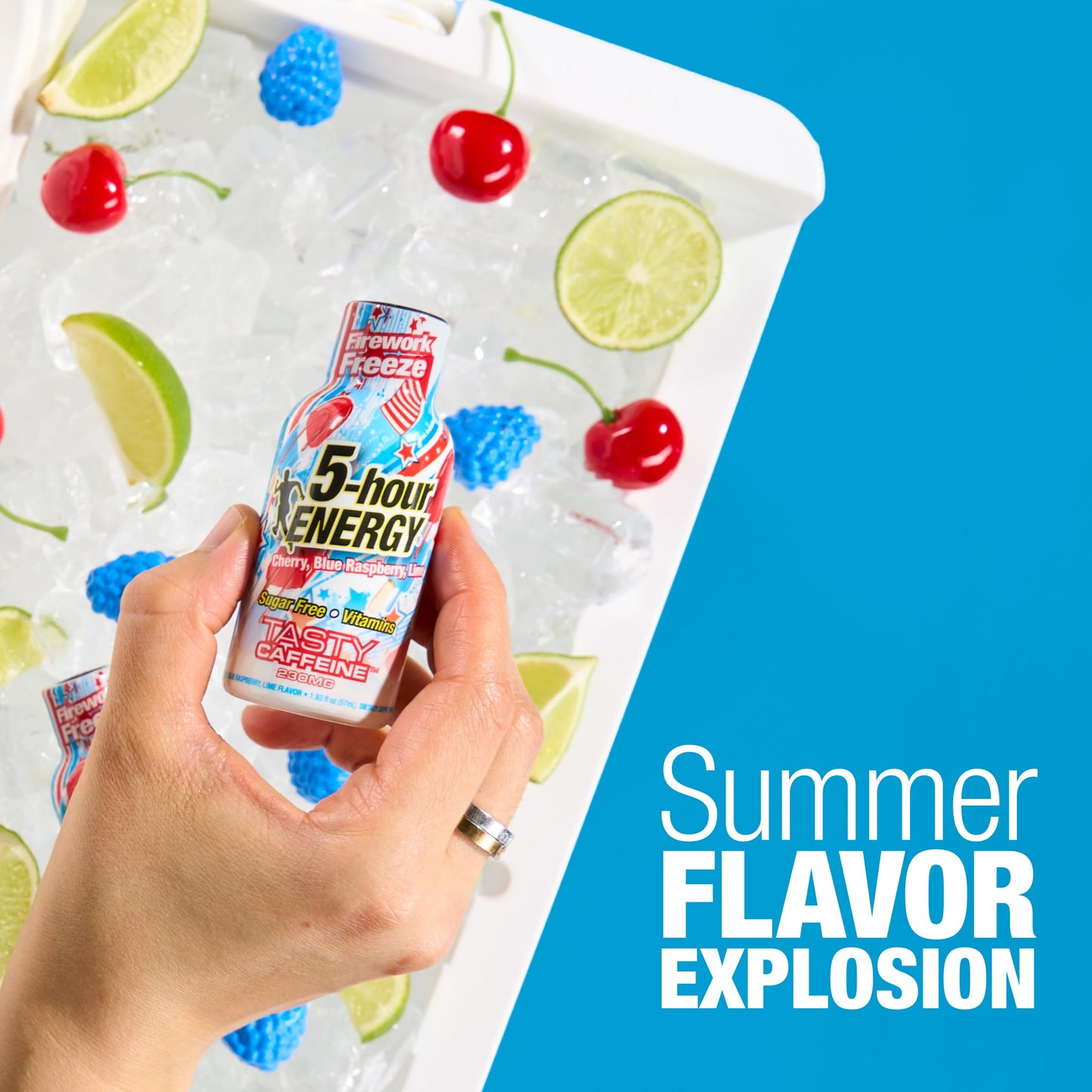5-hour ENERGY FIREWORK FREEZE Flavor, 6 Count, 1.93 Fl Oz Energy Shot, Extra Strength, Amino Acids, Essential B Vitamins, Sugar Free and Zero Calories