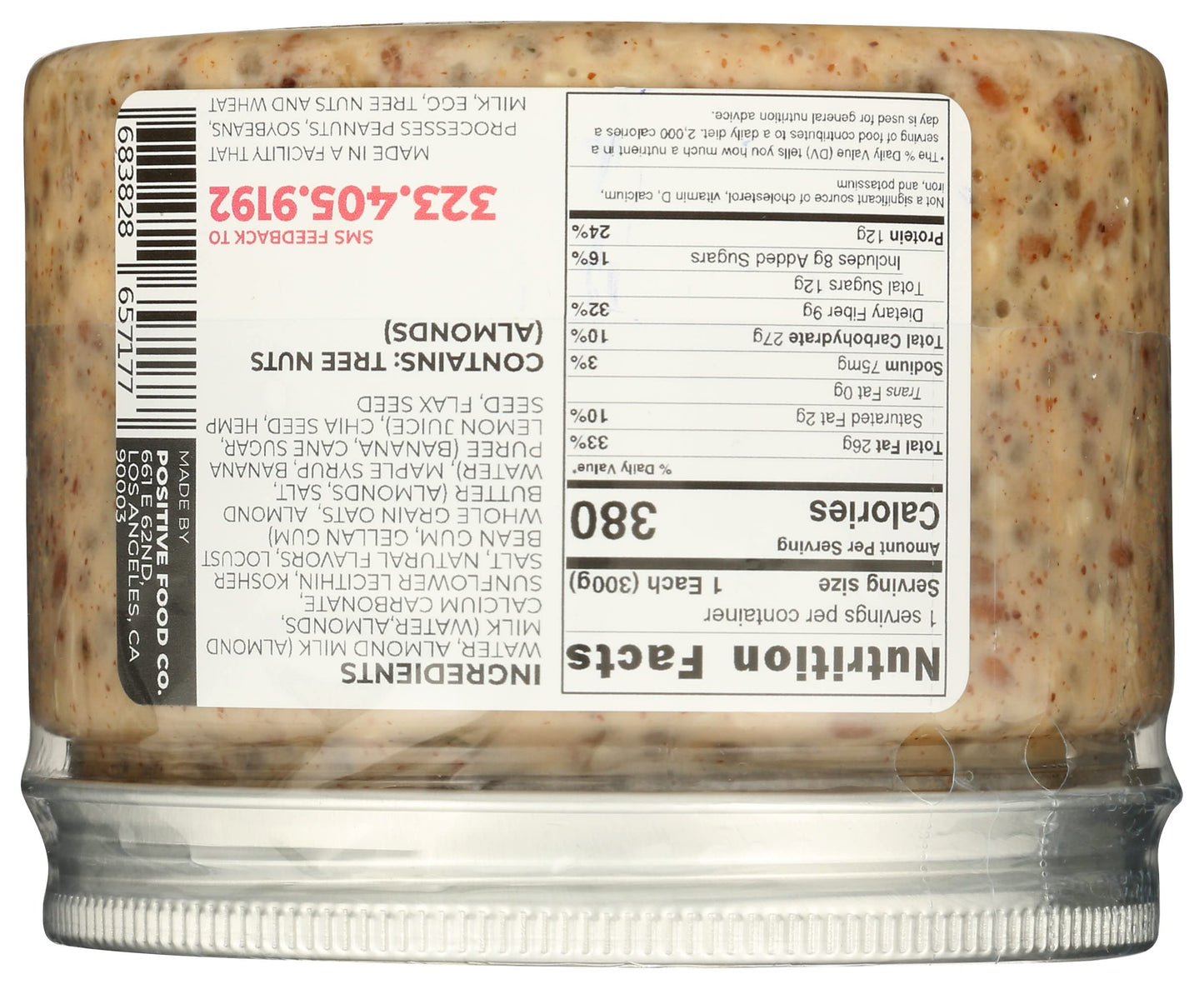 Positive Food Co, Almond Butter Overnight Oats, 10.58 Ounce